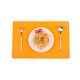thumbnail image 1 of Nvzi 2 manteles individuales de polipiel naranja de 30 x 45 cm, impermeables y resistentes a las manchas, ideales para cocinas, restaurantes, fiestas y cenas., 1 of 4