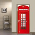 thumbnail image 5 of StyleC 77x200cm Etiqueta de Puerta 3D Bodega Foto Mural Trompe l'oeil Calcomanías de Pared PVC Papel Pintado Impermeable para Dormitorio Baño Cocina Decoración Pegatinas de Puerta, 5 of 5