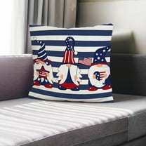 Lilgiuy 4th of July Pillow Covers, Patriotic American Flag Stars Independence Day Throw Pillow Covers Seasonal Holiday Throw Pillow Cases Holiday Gifts 18x18 Inch