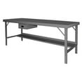 thumbnail image 7 of Durham Manufacturing Ergonomic Folding Leg Style Adjustable Height Steel Top Workbench, 7 of 7