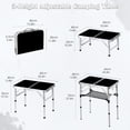 thumbnail image 6 of Yhuhwy Folding Camping Table, 2ft Small Portable Lightweight Aluminum Picnic Table with 3 Adjustable Heights for Indoor Outdoor Camp BBQ Beach (Black), 6 of 8