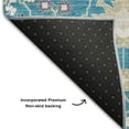thumbnail image 5 of Addison Rugs Mayfield Premium Machine Washable Traditional Oriental Teal Rectangle Rug, 10' x 14', 5 of 6