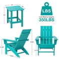 thumbnail image 4 of Garpans HDPE, Plastic Adirondack Chairs - Set of 3, Turquoise, 4 of 8