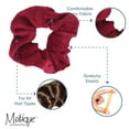 thumbnail image 5 of Motique Accessories Neon Terry Scrunchies Hair Tie for Adult Female and Girls 10 Pack (Burgundy), 5 of 5