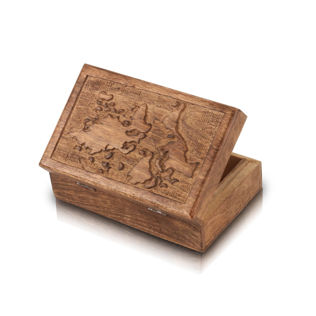 Great Birthday Gift Ideas Handmade Decorative Wooden Jewelry Box with Free  Lock & Key Jewelry Organizer Keepsake Box Treasure Chest Trinket Holder  Lock Box Watch Box 9 x 5 Inch Anniverary Gifts