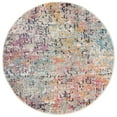 thumbnail image 3 of SAFAVIEH Madison Kebo Abstract Area Rug, Grey/Pink, 4' x 4' Round - Modern Design, Grey & Pink, Ideal for Living Room, Bedroom, Dining Space, 3 of 11