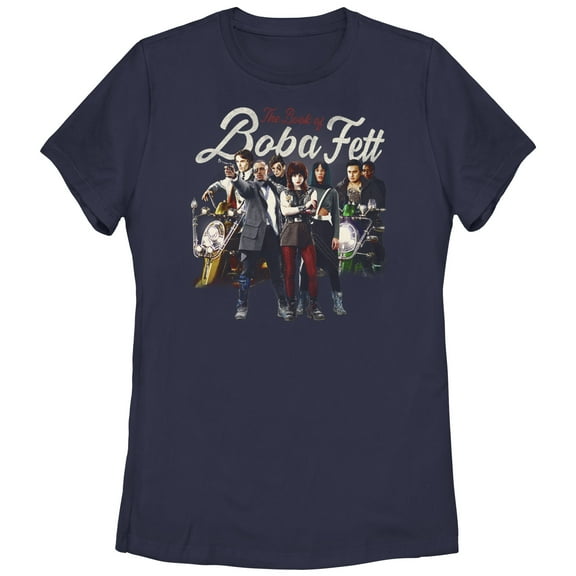 Women's Star Wars: The Book of Boba Fett Drash and Skad New Security Team  Graphic Tee Navy Blue Large