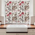 thumbnail image 2 of Ambesonne Fashion Kitchen Curtains, Feminine Beauty Items, 55"x45", Black Pink Tan, 2 of 3