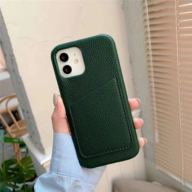 Funda con tarjetero de cuero con letras de nombre personalizado para iphone 14 Pro 13 Pro Max 12 11 X XS XR 7 8 Plus SE3 2022, funda dura de lujo Tan Jianjun unisex