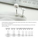 thumbnail image 5 of Naiovety 100 juegos de pendientes de base en blanco para hacer postes, tapones para pendientes, conector inferior, accesorio para pendientes, suministros Artesanía Color Acero/ 12mm Naiovety HA061131-07, 5 of 6