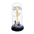thumbnail image 3 of Rosa iluminada en cúpula de cristal, regalo de flor de rosa, adorno de escritorio, decoración del hogar, lámpara de noche de aniversario, decoración, 3 of 8