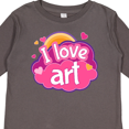 thumbnail image 4 of Inktastic Artist I Love Art Girls Long Sleeve Toddler T-Shirt, 4 of 5