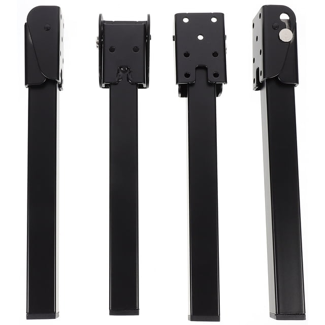Miangastore 4 Pcs Pieds de Table Pliants Robustes Lit Durables Pieds de Table pour Portable Mobilier (Noir)