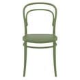 thumbnail image 3 of Luxury Commercial Living 33.5" Olive Green Patio Armless Stackable Dining Chair, 3 of 7