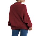 thumbnail image 4 of Pull à Col Roulé à Manches Longues Automne Hiver Femmes Pull en Tricot en Vrac Chunky, 4 of 7