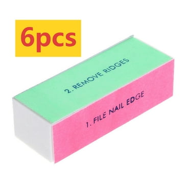 4 Way Nail Buffer Block (6 Pcs), Nail Shine Buffers Blocks Files for Natural and Acrylic Nails Smoother Buffing Block Polisher Fingernail File Buffer 120/240/600/3000 Grit for Buffing Shinning