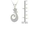 thumbnail image 4 of aaXia 10K White Gold 1/5ct. TDW Diamond Cat Pendant Necklace (H-I, I1-I2), 4 of 5