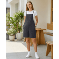 thumbnail image 4 of G4Free EverGoing Maternity Overalls with Pockets Adjustable Straps Pregnancy Wide Leg Jumpsuit Shorts Casual Work, 4 of 8