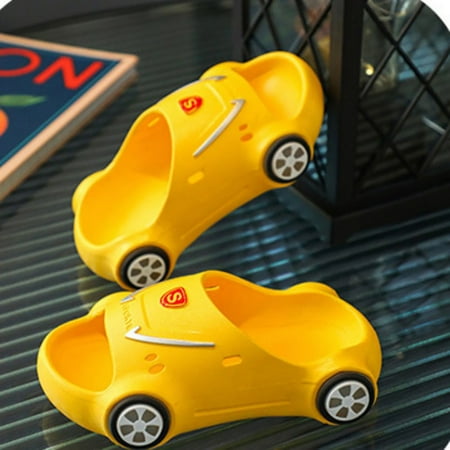 

Cre-Heaven New 2023 Luminous Sports Car Toddler Slippers for Boys Girls Little Kids Sandals for Shower Multi Size 1-4 Years Old