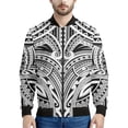 thumbnail image 3 of Chaqueta con cremallera maorí en blanco y negro para hombres y niños, sudadera de gran tamaño con estampado 3D, chaquetas bomber de manga larga para primavera y otoño, 3 of 5