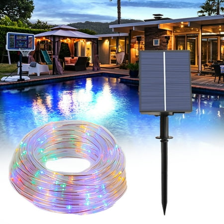 

Big Savings! Decoration Solar String Lights Outdoor Swimming Pool Lights Waterproof Copper Wire 8 Modes Solar For Garden Patio Independence Day Party Wedding (Warm White Colorful)