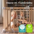 thumbnail image 3 of HARPPA Wooden Baby Playpen with Gate, Adjustable Panel Play Yard Fence for Toddlers, Greenguard gold certified,57" x 57" x 24", 3 of 9