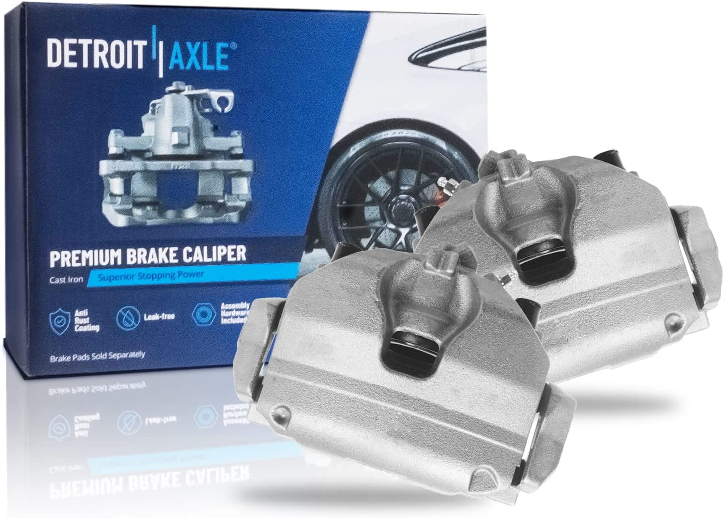Detroit Axle Front Brake Calipers w/Brackets Replacement for Ford