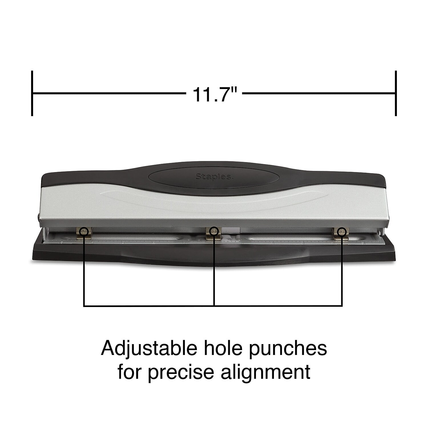 Staples Adjustable Punch, 10 Sheet Capacity, Black (24539-cc/10574)