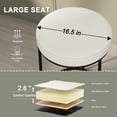 thumbnail image 4 of MultiHaven Backless Bar Stools Set of 3,26.4" Counter Height Barstools with White PU Upholstered Seat for Kitchen Island, 4 of 9