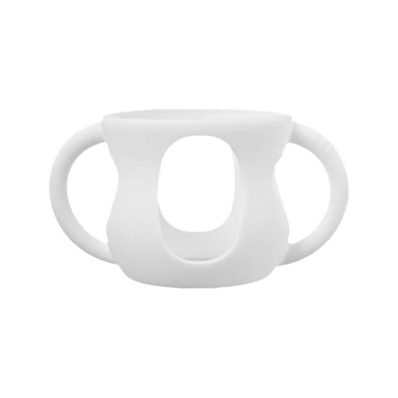 1 Pack Silicone Sleeves for Avent Natural Glass Baby Bottles, Silicone and Easy-Grip Handles for Drop Protection, Compatible (White)