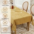 thumbnail image 5 of BALCONY & FALCON Rectangle Tablecloth Water Resistant Brilliant Linen Tablecloths for Wedding Dining, Gold, 55" x 71", 5 of 7
