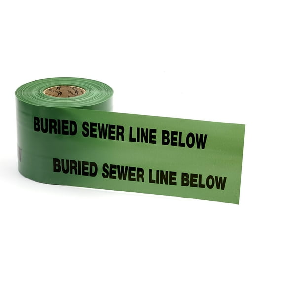 Mutual Industries "Sewer Line" Underground Marking Tape 6" x 333.33 yds. Green (17783-39-6000)