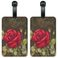 thumbnail image 1 of Rose - Luggage ID Tags / Suitcase Identification Cards - Set of 2, 1 of 5