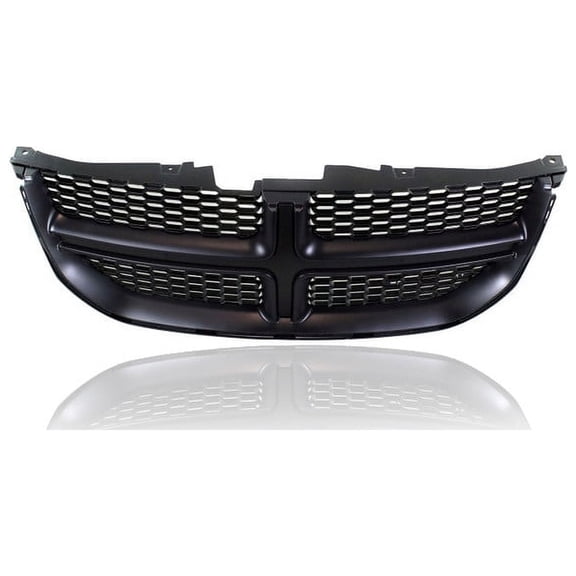 Grille - Compatible/Replacement for '11-20 Dodge Grand Caravan - Main Upper Black Frame/Insert, With Emblem Provision - 68100689AC