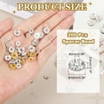 thumbnail image 2 of Uxcell 10mm Rondelle Spacer Bead, 200 Pcs Crystal Rhinestone Loose Bead Spacers for Jewelry Making, Silver, 2 of 6