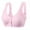 Pink, variant on Herrnalise Women's Lace Edge Vertical Stripe Back Bra Padded Bra Wireless Lingerie For women