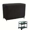 thumbnail image 4 of HLONK 1pc Heavy-Duty Oxford Fabric Double Rack Removable Dining Cart Table Cover - All-Weather Outdoor Patio Bar Cart Cover with Snap Closure  210D Durable Protective Cover for Pizza Oven, 4 of 5