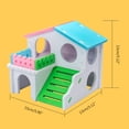 thumbnail image 5 of MANNYA Wooden Villa 2-Story House Small Animal Hideout for Guinea Pig Rat Mouse Gerbil, 5 of 16