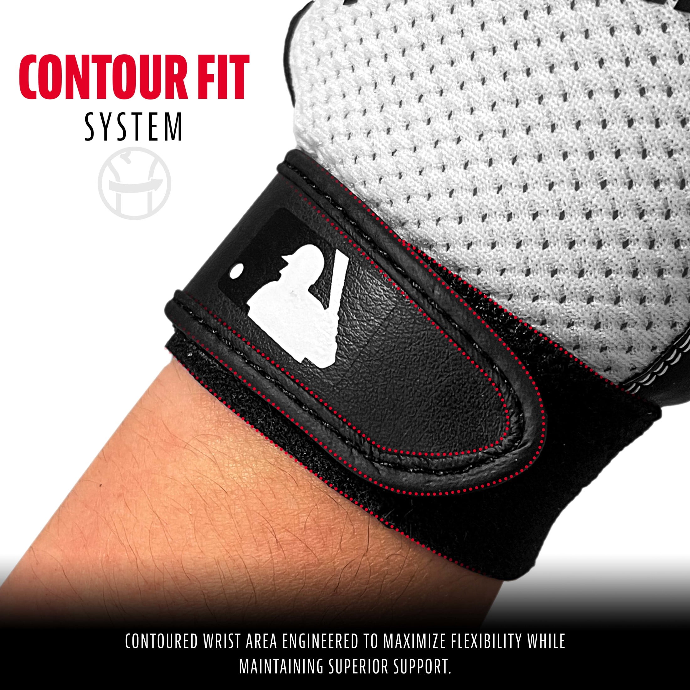 Franklin Sports Youth Teeball Flex Series Batting Gloves (XX-Small, Black/White)