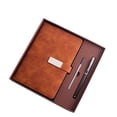 thumbnail image 3 of CoreLiving A5 Leather Journal for Men Women Lined Notebook 100 Pages 100gsm Thick Paper Hardcover Daily Diary for Writing with Pen Gift Box for Business Travel Home, 3 of 6
