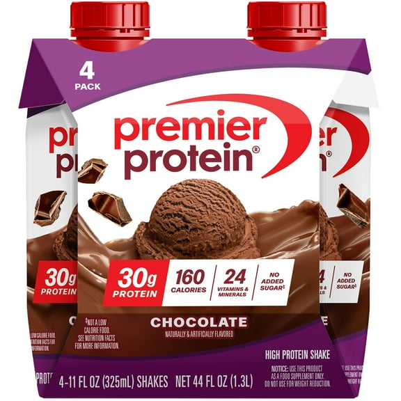 Premier Protein Shake, Chocolate, 30g Protein, 11 Fl Oz, 4 Ct