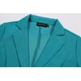 thumbnail image 5 of Unifizz Chaqueta Casual Para Mujer Con Solapa Con Muescas, Manga 3/4, Botón Frontal, Chaqueta De Oficina Con Bolsillos #Verde Azulado Talla L#, 5 of 5