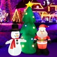 thumbnail image 4 of Costway 6 FT Tall Lighted Inflatable Christmas Decoration, Santa Claus and Snowman, 4 of 10