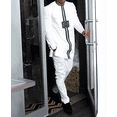 thumbnail image 5 of Nuevo traje de camiseta y pantalón de manga larga estilo étnico africano Dashiki para hombre, top con estampado de personalidad, vestido de banquete para eventos de tamaño estándar S-2XL, 5 of 5