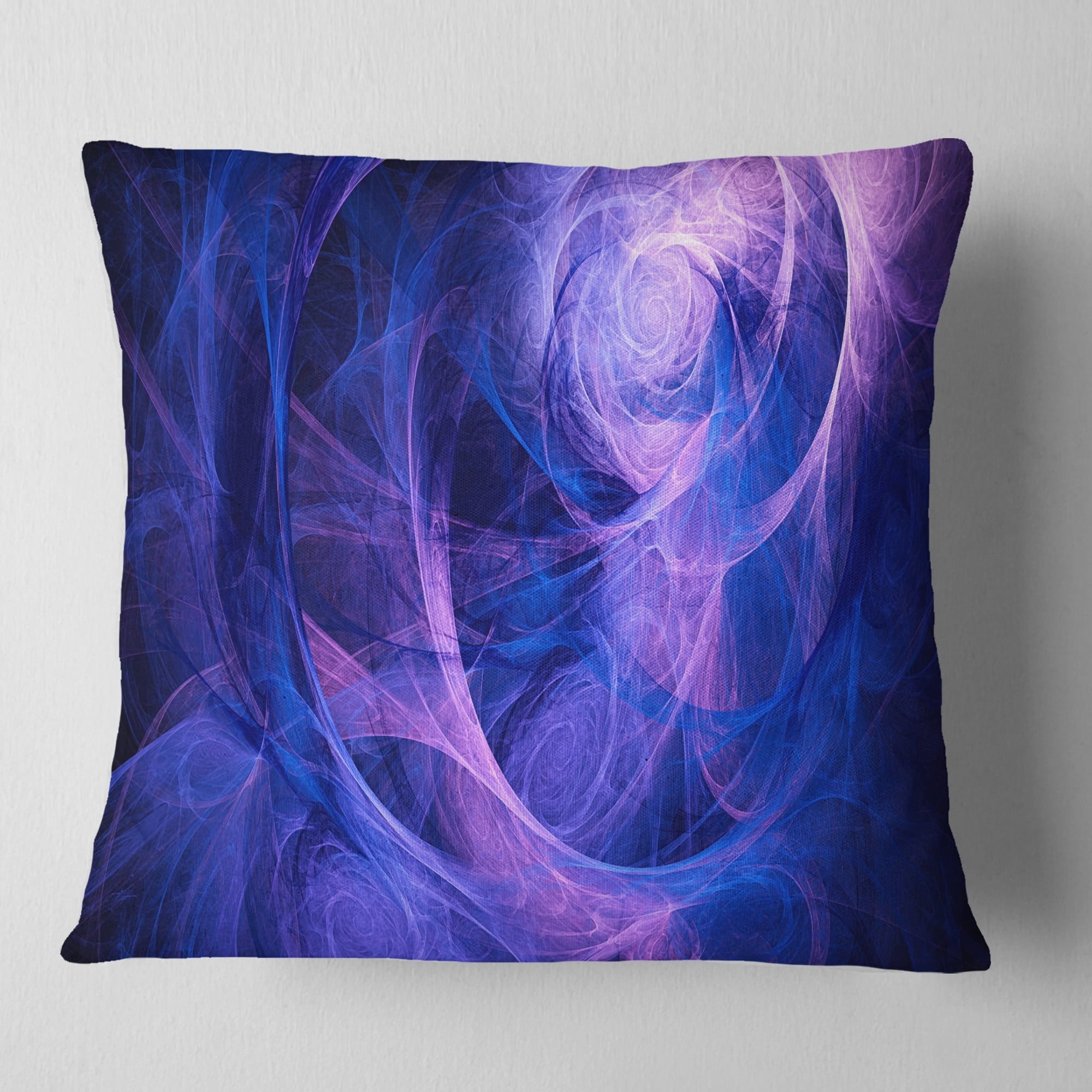 Designart Bright Blue Stormy Sky - Abstract Throw Pillow - 18x18
