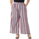 thumbnail image 1 of Pantalones Palazzo de Talla Grande para Mujer Agnes Orinda, Rayas Boho, Pantalones de Pierna Ancha, Estilo Paper Bag, Casual de Playa, Verano, Talla 1X, Naranja Rojo, 1 of 5