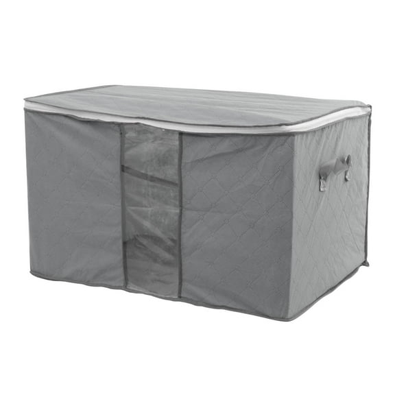 Home Bedding Quilt Blanket Pillow Dustproof Storage Bag Organizer Gray
