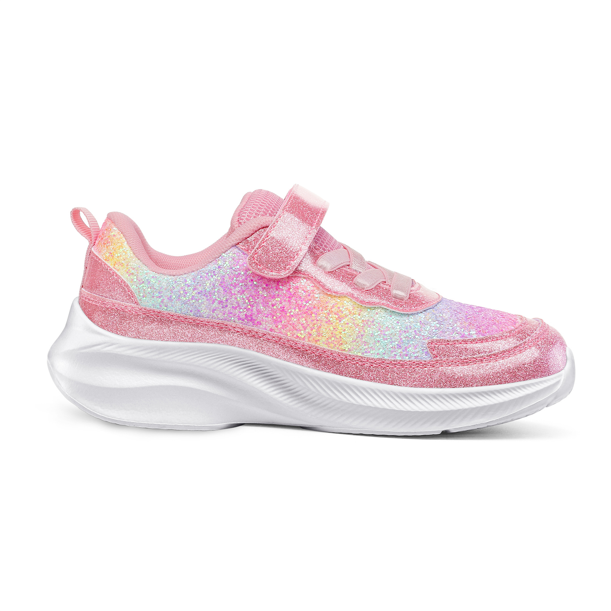 Kushyshoo Girls Colorful Glitter Lightweight Sneakers photo 5