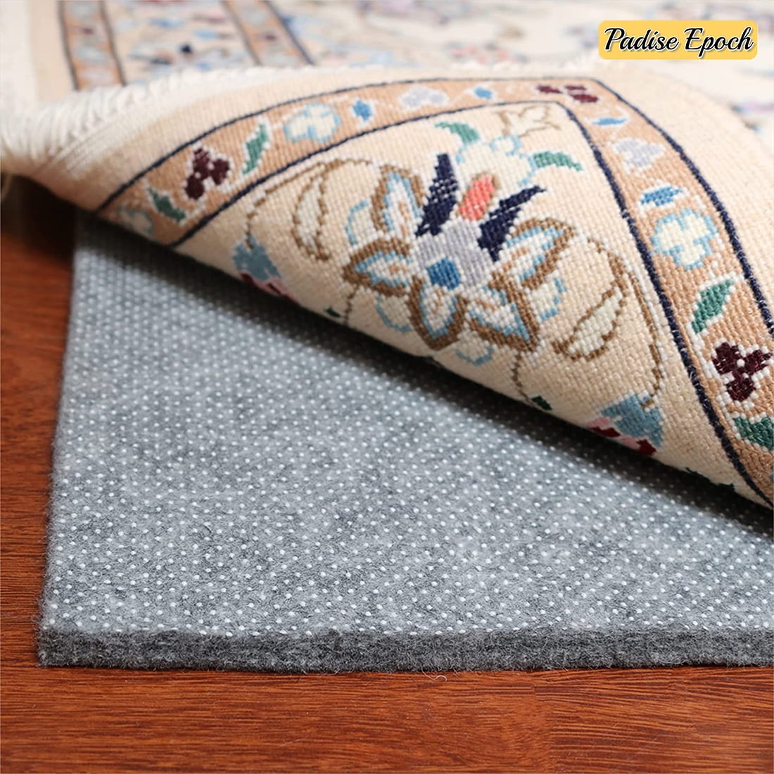 Mohawk Home 9' x 13' Non Slip Rug Pad Gripper 1/4 Thick Dual Surface Felt +  Rubber Gripper - Safe for All Floors