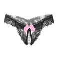 thumbnail image 1 of Gibobby Panty sexy Ajuste sexy tanga bragas elásticas altas bragas transparentes encaje （Negro，Talla única), 1 of 3